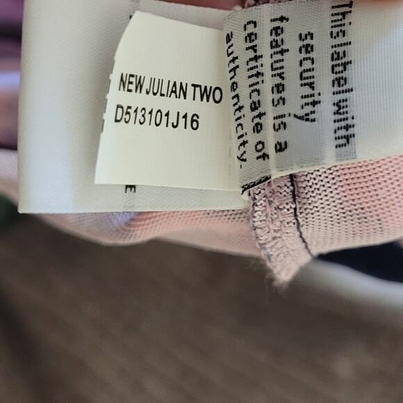 DVF New Julian two polka dot silk wrap dress size 4 navy pink - Picture 7 of 8